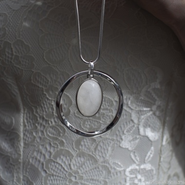 Колье Fiore Luna, WHITE OPAL